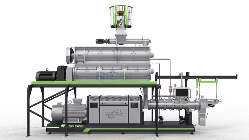 floating feed extrusion machine