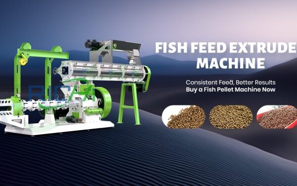 Fish-feed-extruder for floating fish feed processing